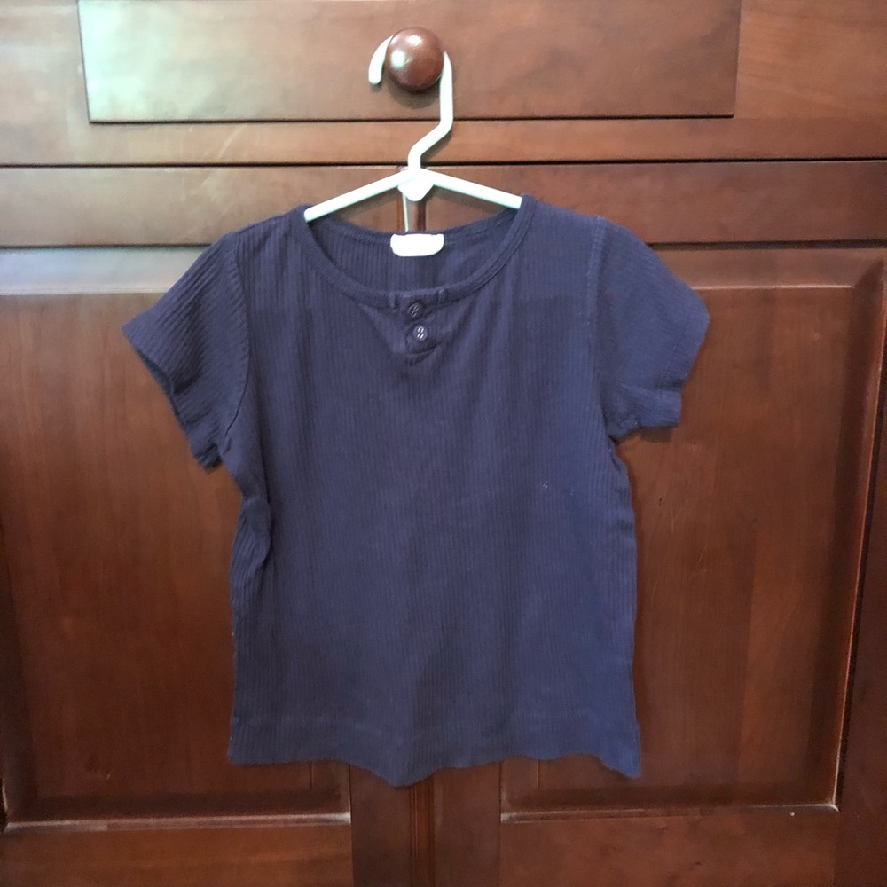 Jamie Kay navy ribbed essential tee size 6